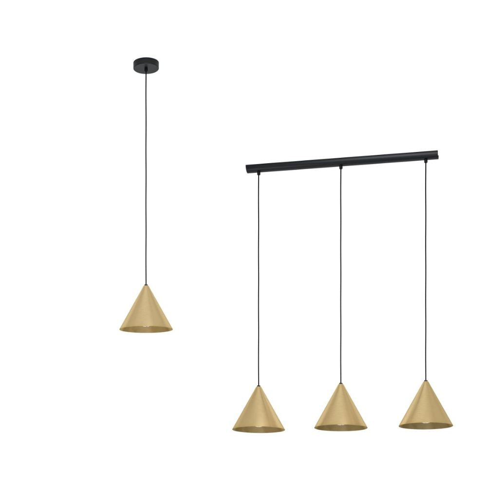 Eglo NARICES Pendant - 1/3 Light, Metal Shade, E27-Eglo-Ozlighting.com.au