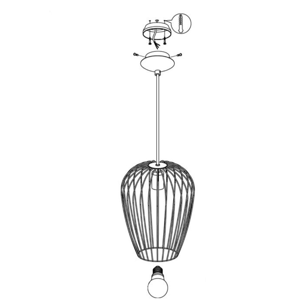 Eglo NEWTOWN - 1 Light Pendant-Eglo-Ozlighting.com.au