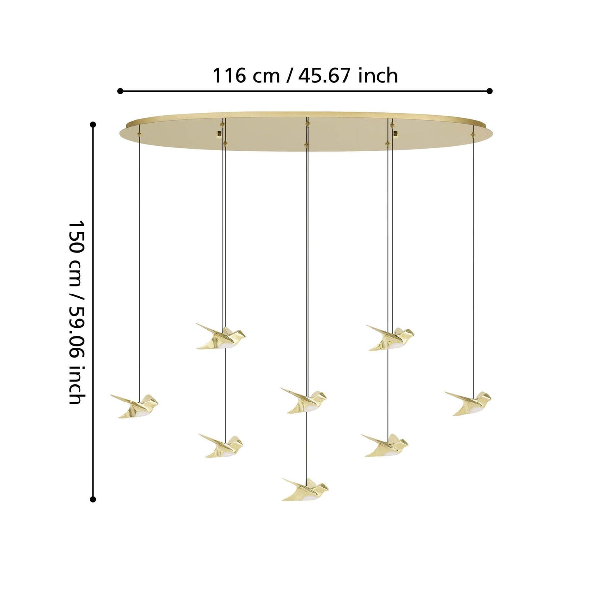 Eglo PARATEBUENO Pendant - 8/17 Light-Eglo-Ozlighting.com.au