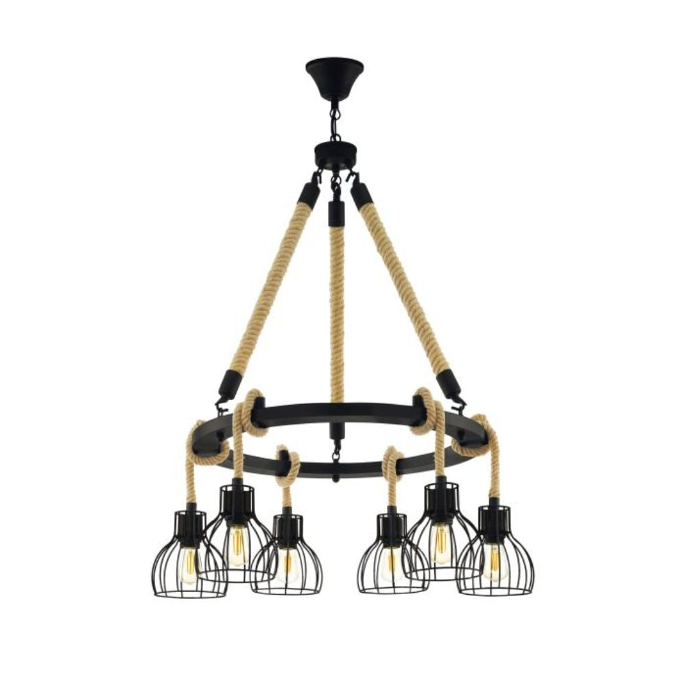 Eglo RAMPSIDE Pendant - 1/6 Light-Eglo-Ozlighting.com.au