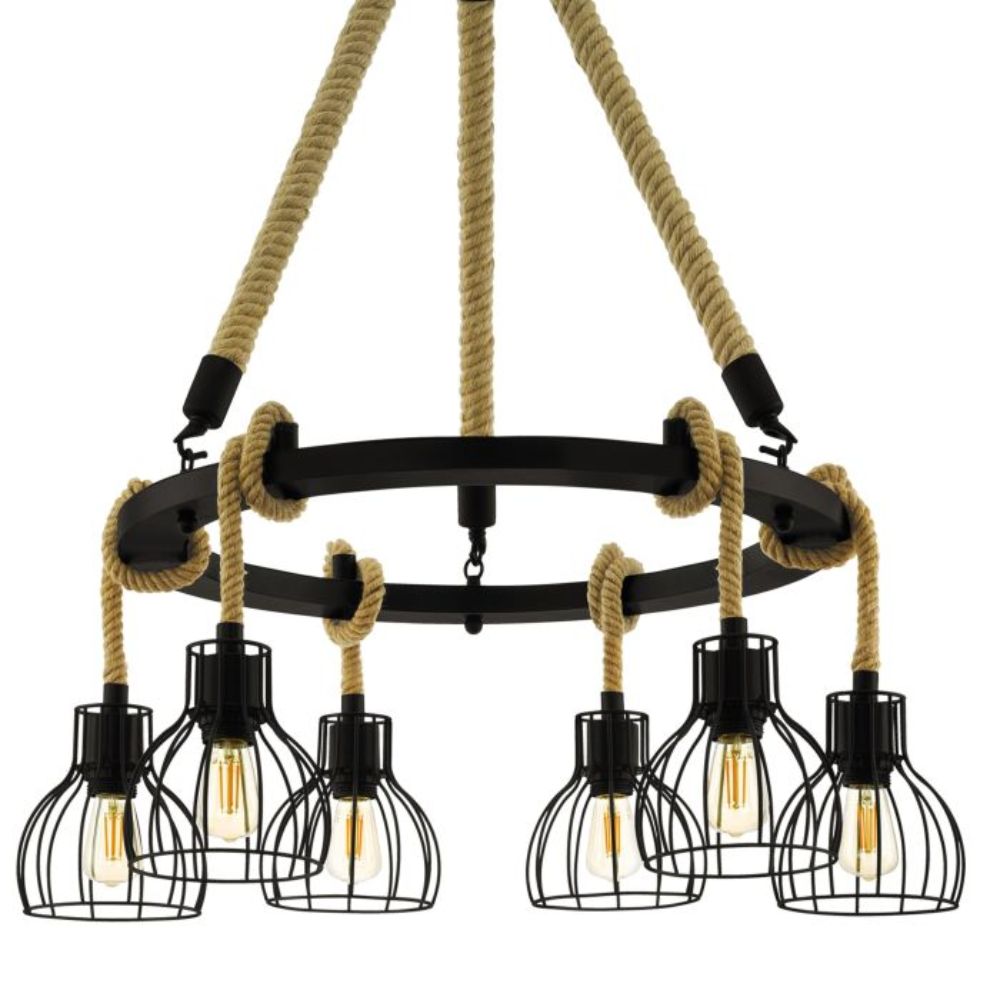Eglo RAMPSIDE Pendant - 1/6 Light-Eglo-Ozlighting.com.au