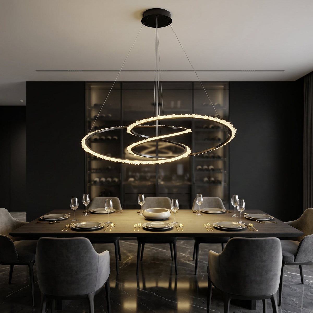 Eglo SCARLETT LED Pendant - 1050mm Multi-Curve-Eglo-Ozlighting.com.au