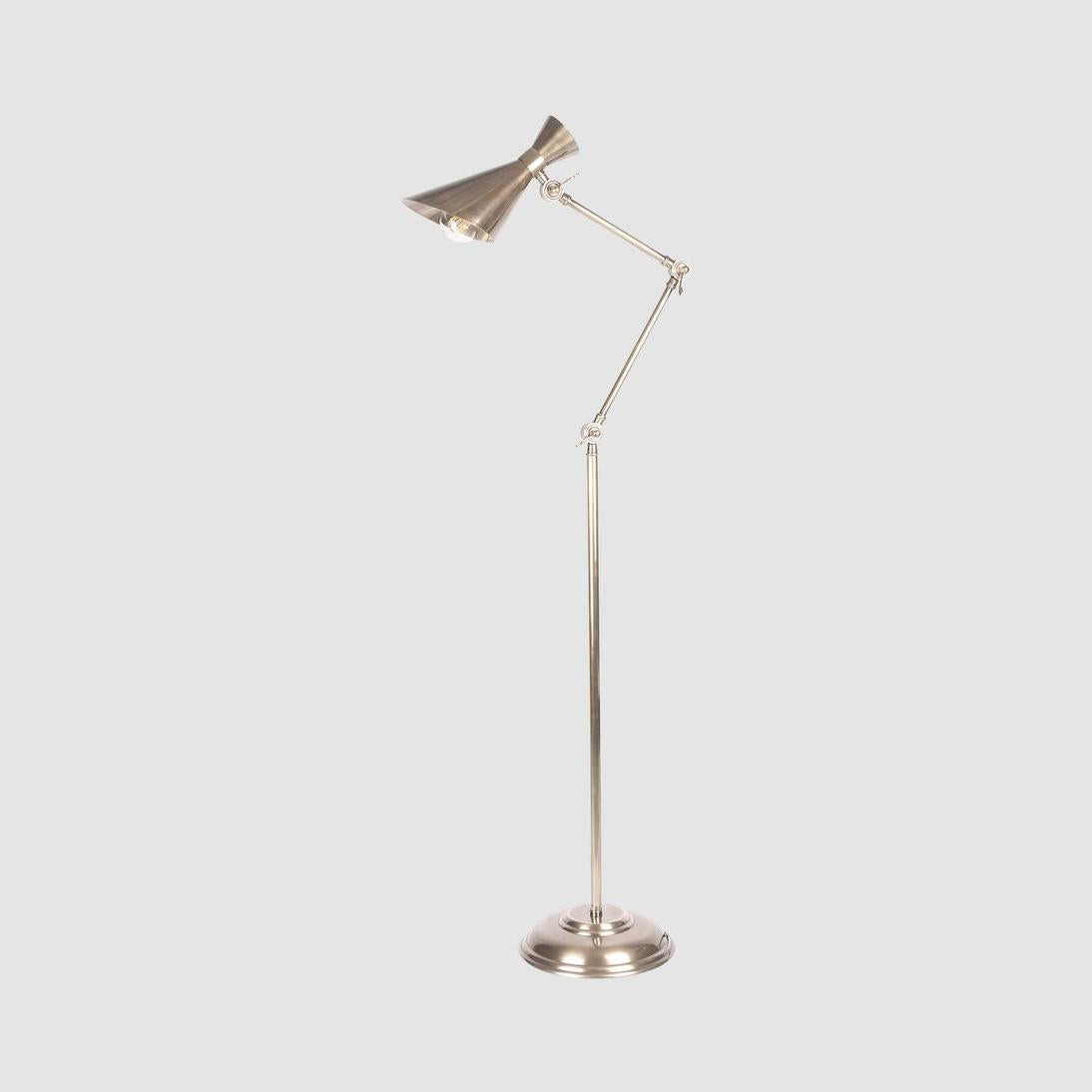 Emac & Lawton GRASSHOPPER Floor Lamp Antique Silver-Emac & Lawton-Ozlighting.com.au