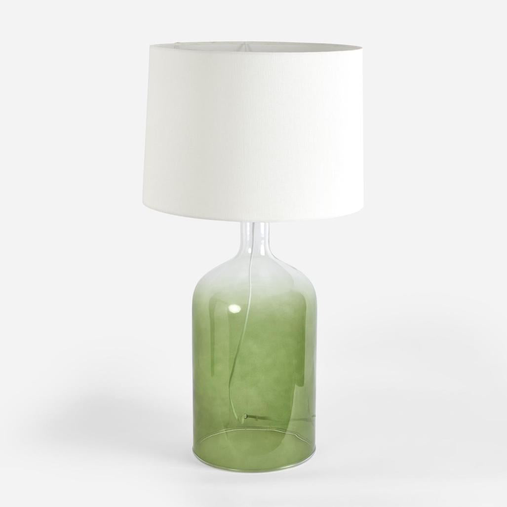 Emac & Lawton HENLEY Table Lamp White Green-Emac & Lawton-Ozlighting.com.au