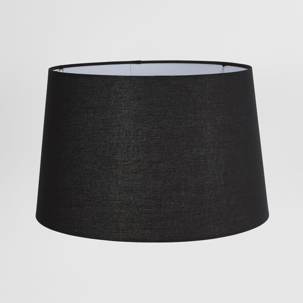 Emac & Lawton Linen Drum Lampshade Black Large-Emac & Lawton-Ozlighting.com.au