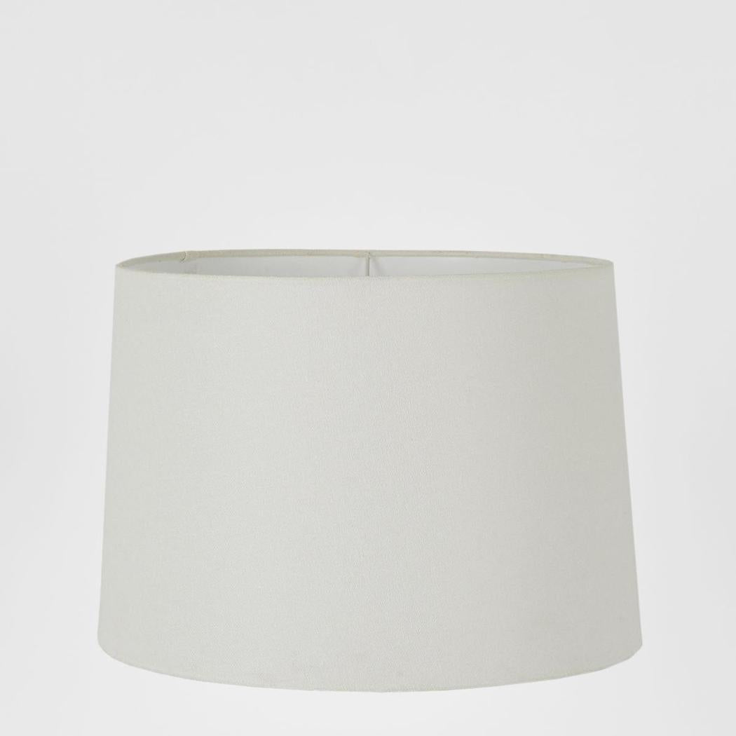 Emac & Lawton Linen Drum Lampshade Ivory Large-Emac & Lawton-Ozlighting.com.au