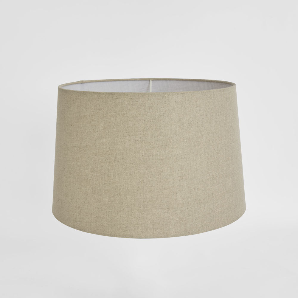Emac & Lawton Linen Drum Lampshade Medium Dark Natural-Emac & Lawton-Ozlighting.com.au
