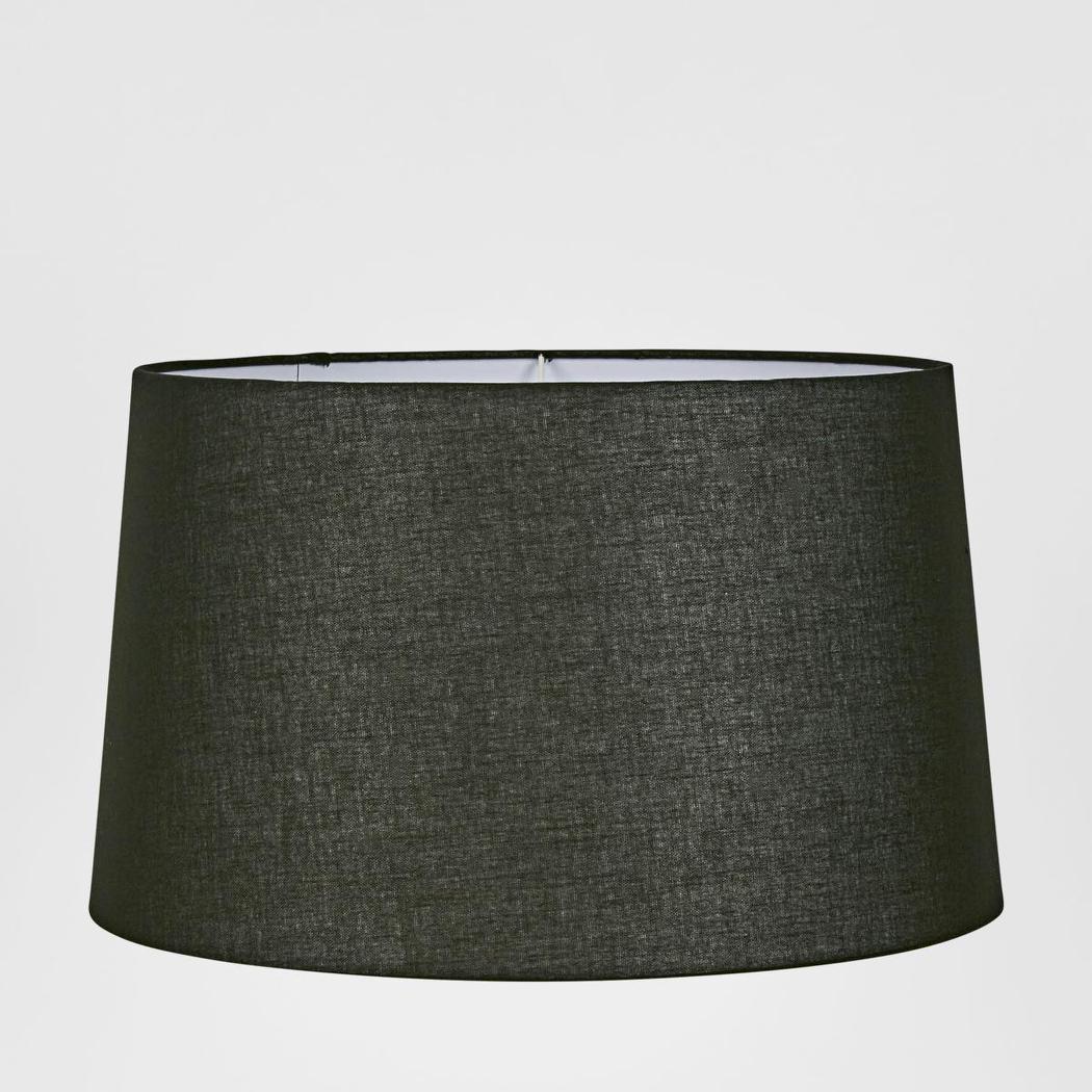 Emac & Lawton Linen Drum Lampshade XL Black-Emac & Lawton-Ozlighting.com.au