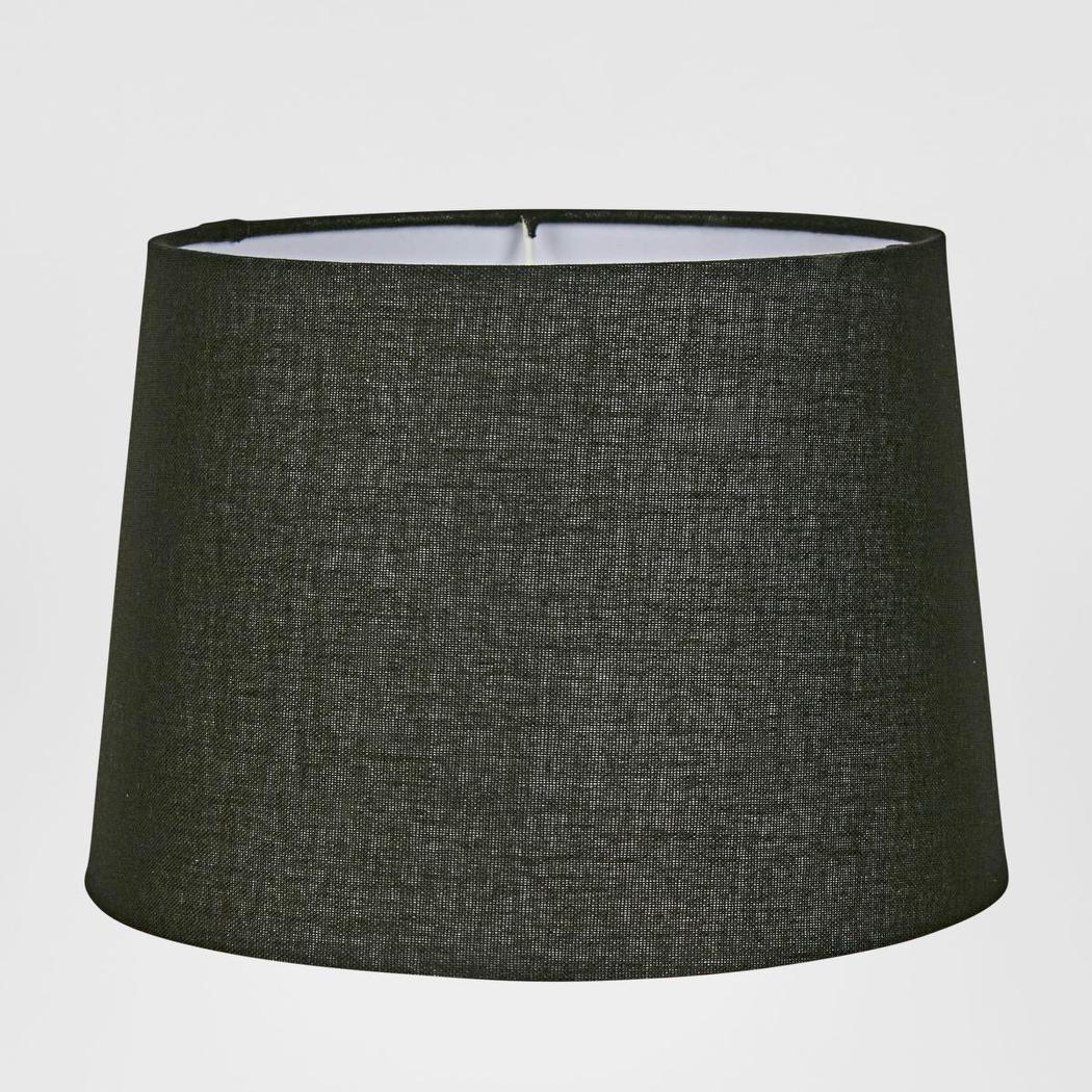 Emac & Lawton Linen Drum Lampshade XS Black-Emac & Lawton-Ozlighting.com.au