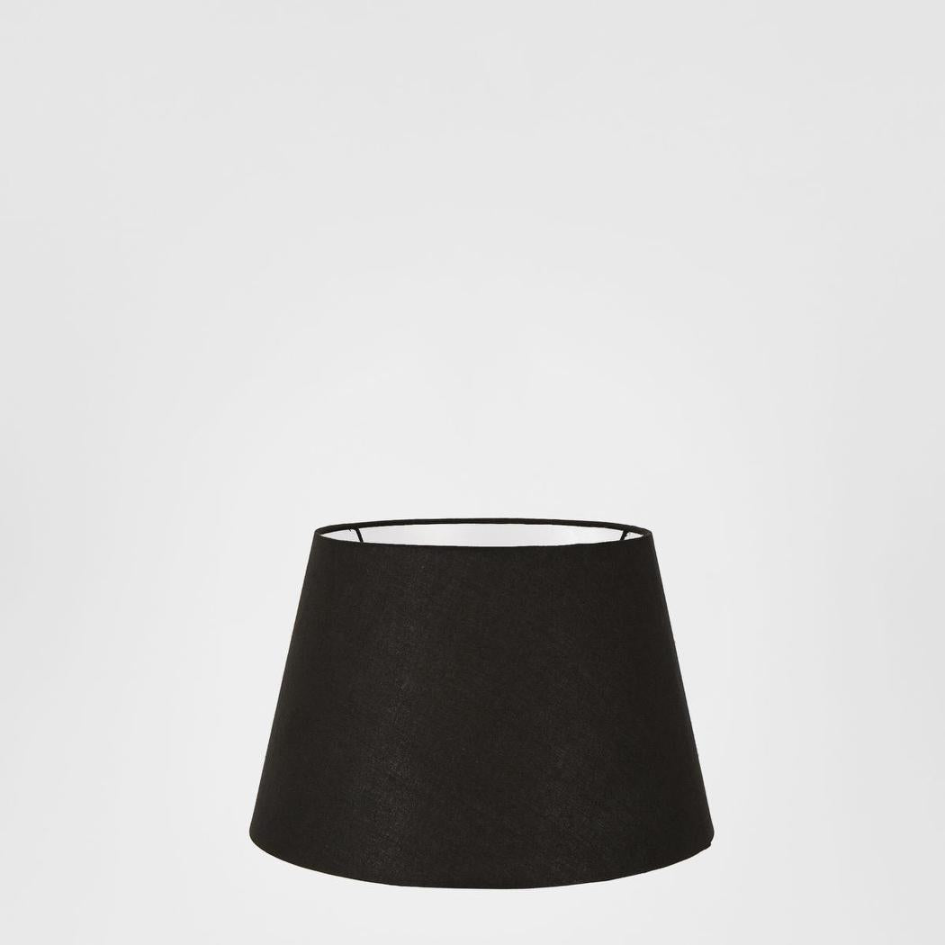 Emac & Lawton Linen Drum Lampshade XXS Black-Emac & Lawton-Ozlighting.com.au