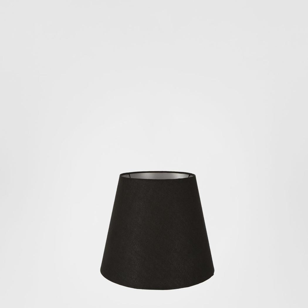 Emac & Lawton Linen Taper Lampshade Black Silver-Emac & Lawton-Ozlighting.com.au