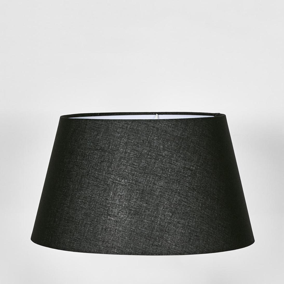 Emac & Lawton Linen Taper Lampshade XL Black-Emac & Lawton-Ozlighting.com.au