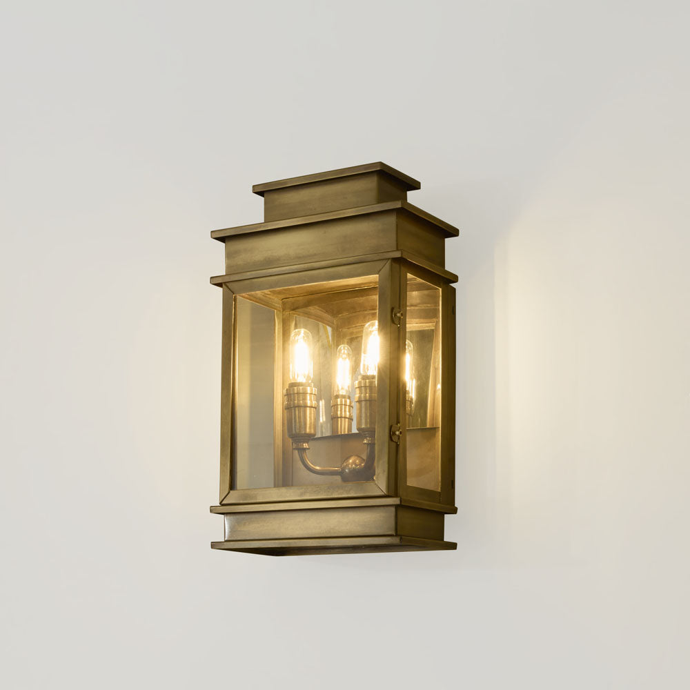 Emac & Lawton REGENT Wall Light Outdoor Antique Brass-Emac & Lawton-Ozlighting.com.au