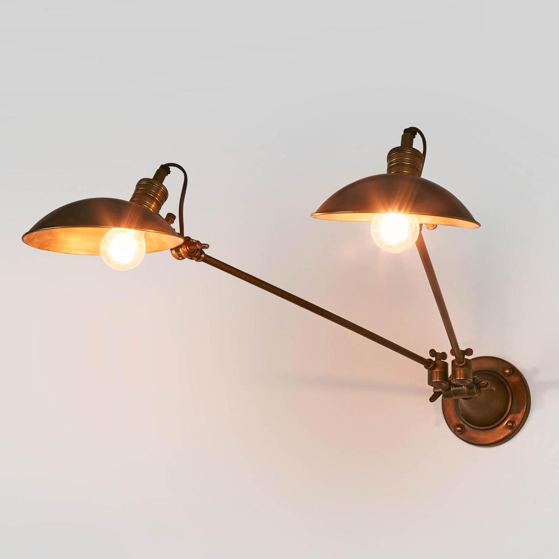 Emac & Lawton REMINGTON Wall Light Metal Brass-Emac & Lawton-Ozlighting.com.au