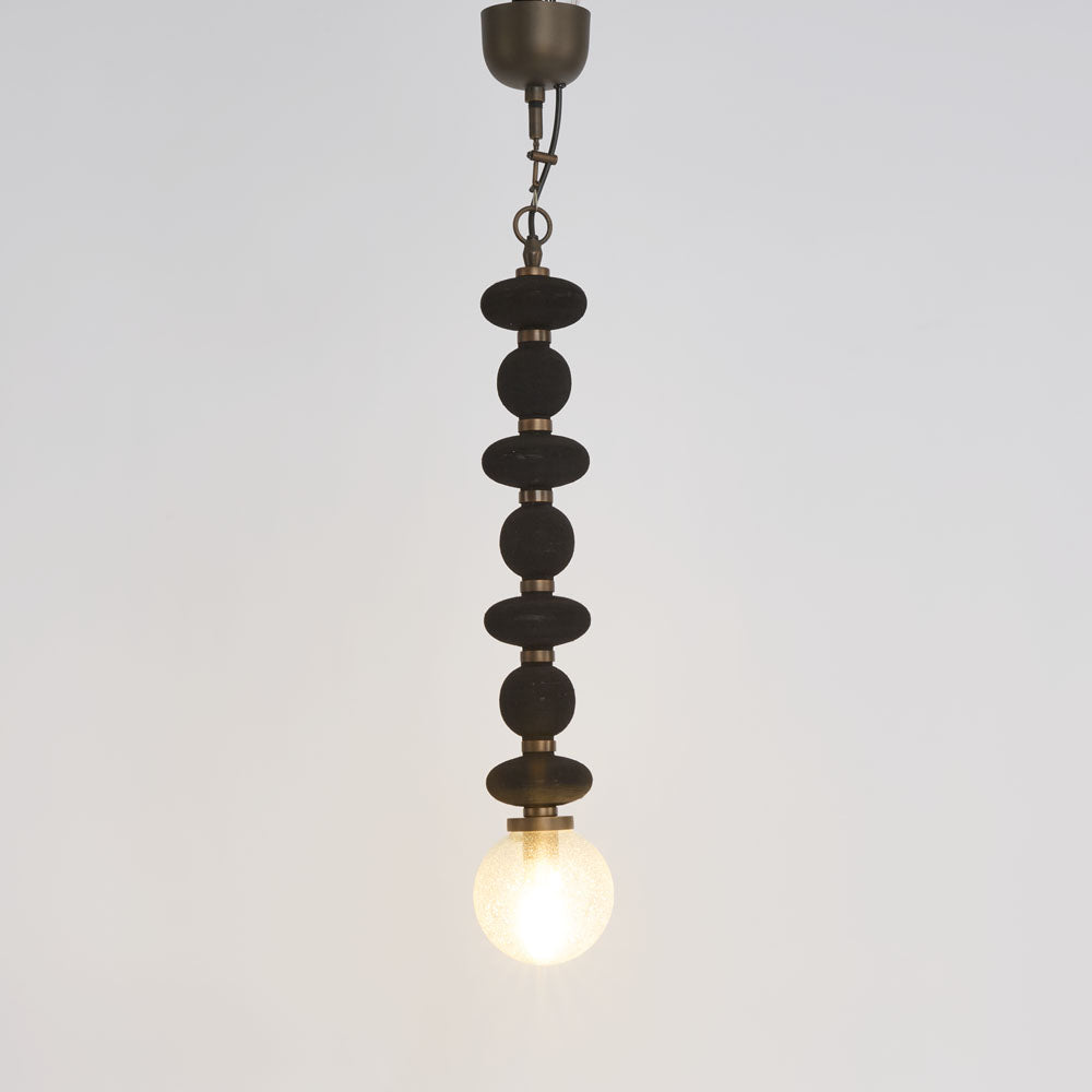 Emac & Lawton Ribbed Pendant Light Black-Emac & Lawton-Ozlighting.com.au