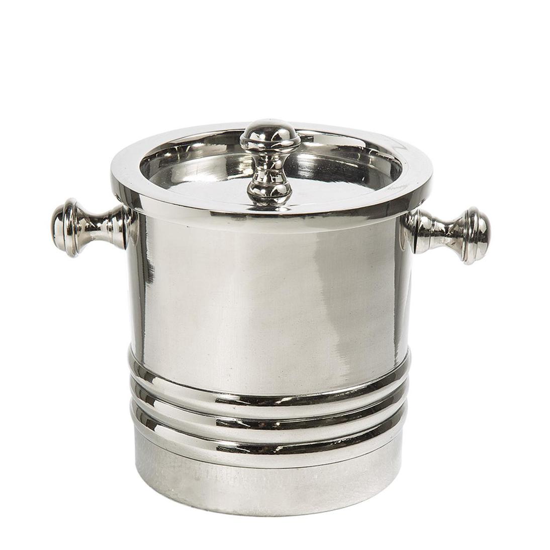 Emac & Lawton Round Ice Bucket with Lid Nickel-Emac & Lawton-Ozlighting.com.au