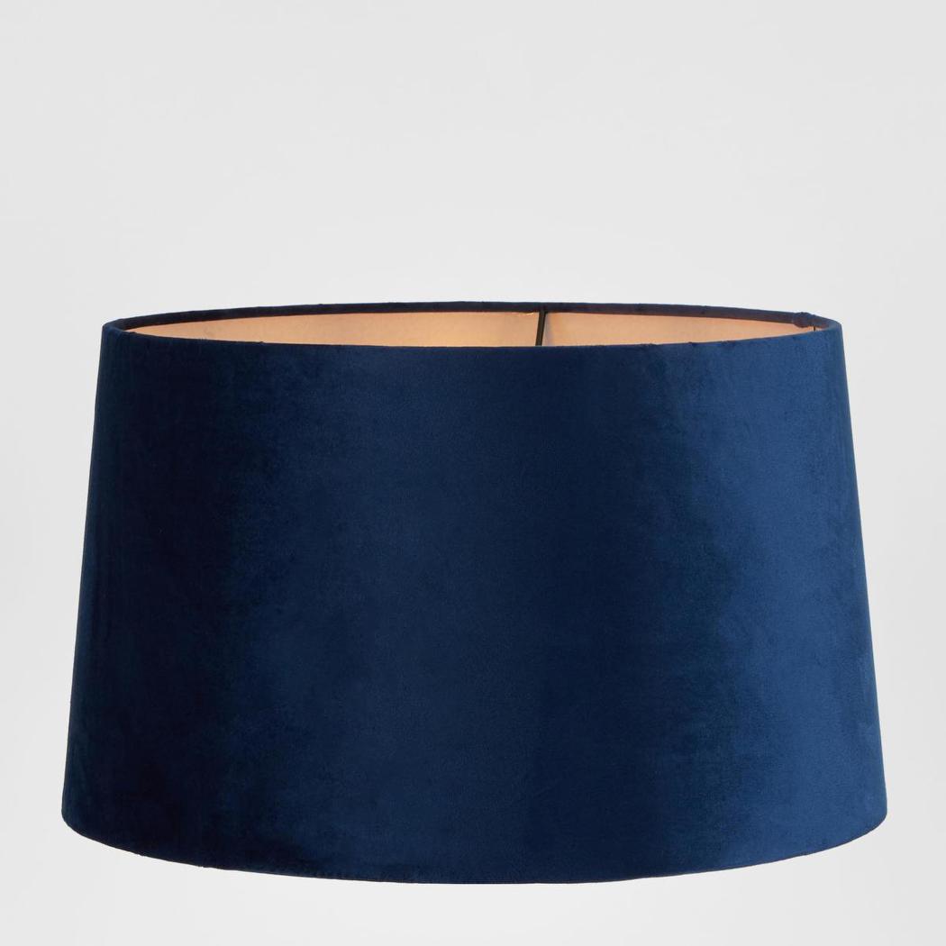 Emac & Lawton Velvet Drum Lampshade XL Royal Blue-Emac & Lawton-Ozlighting.com.au