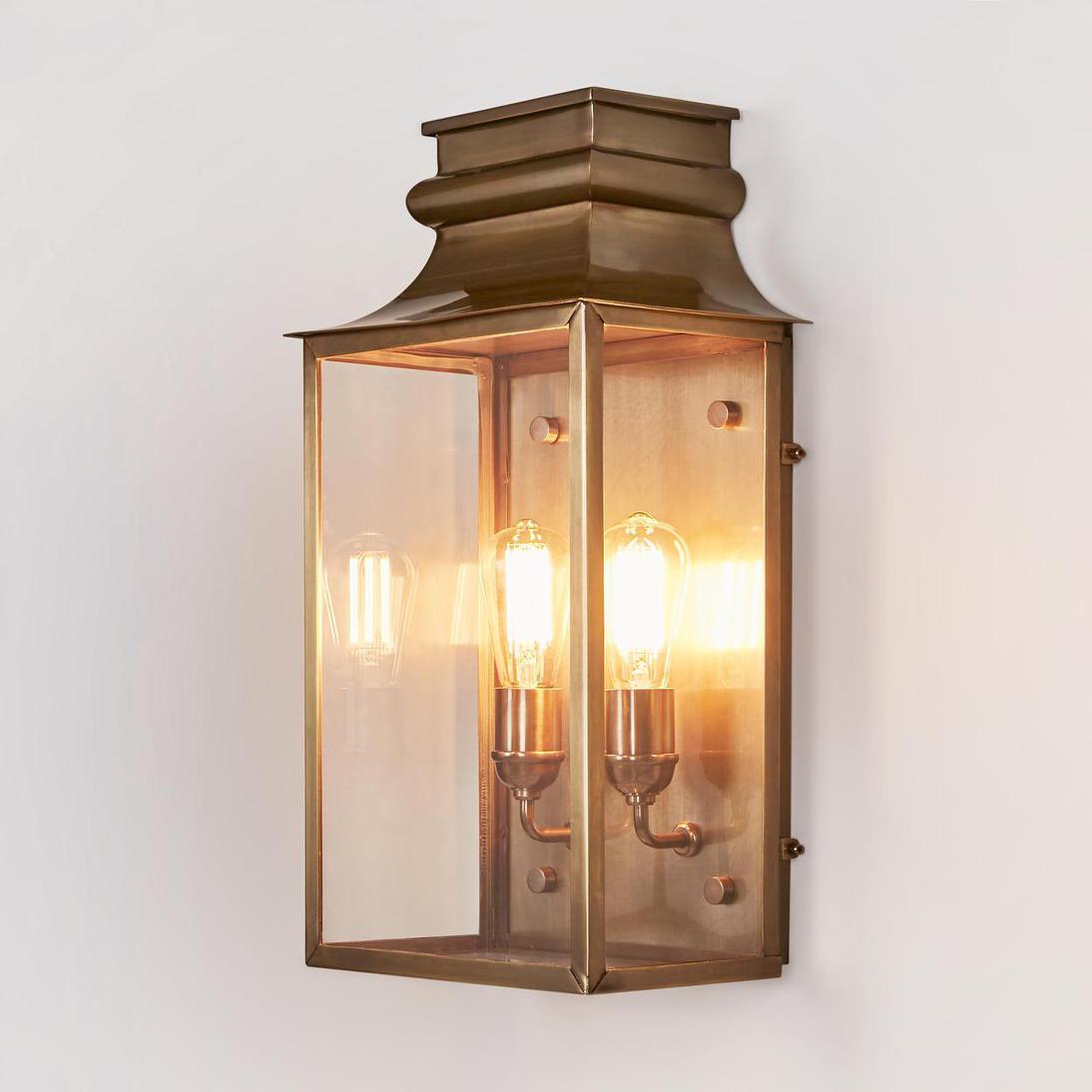 Emac & Lawton WESTPOINT Outdoor Wall Light Antique Brass-Emac & Lawton-Ozlighting.com.au