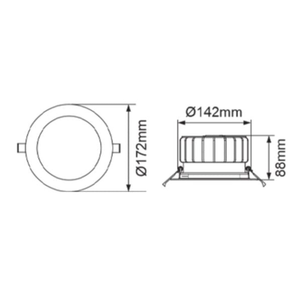 Energetic LEGOLITE LED Downlight - 12W/25W, Colour Switchable, with Integrated Driver, Dimmable, IP54, Commercial-Energetic Lighting-Ozlighting.com.au