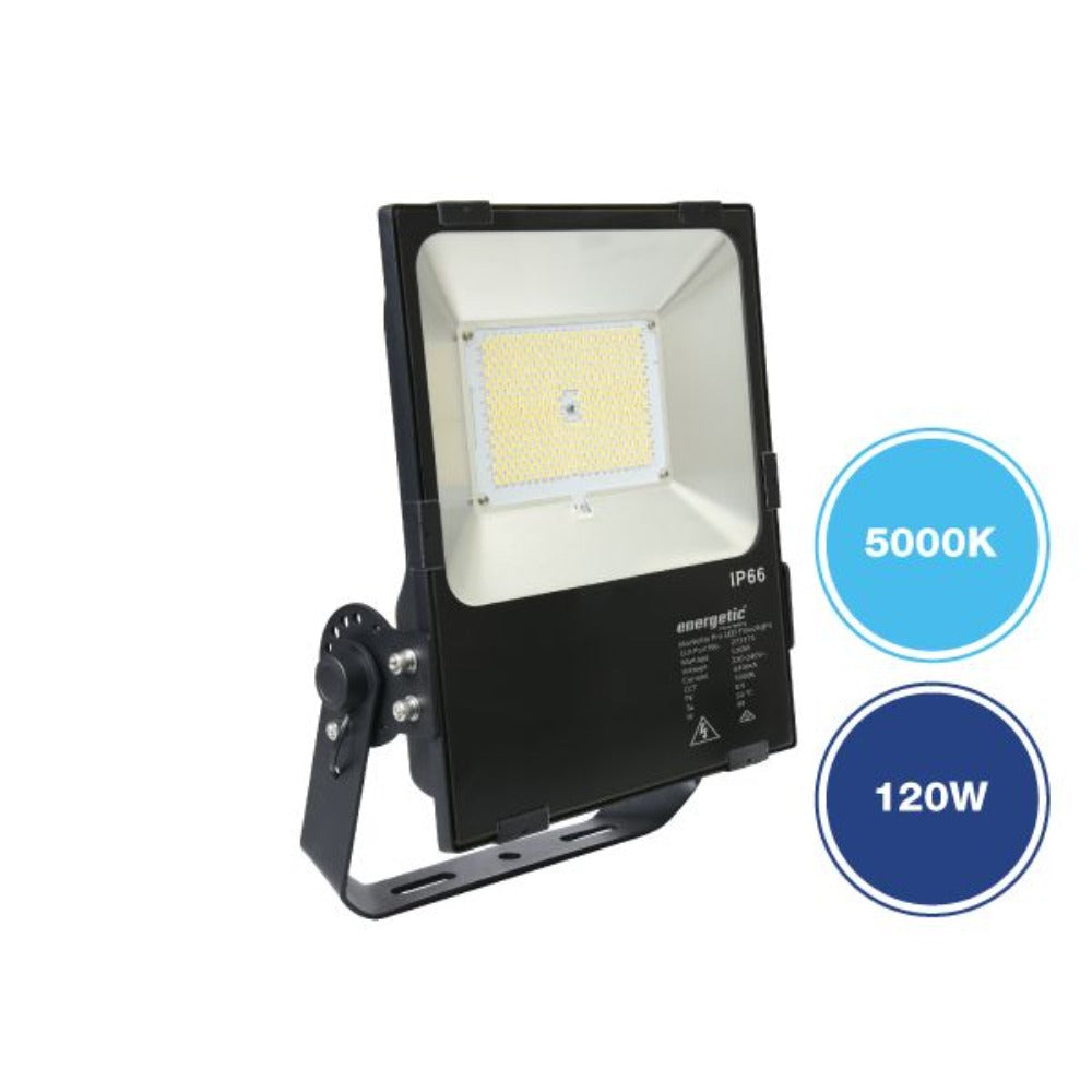 Energetic MARVELITE PRO LED Floodlight - 120W, IP66, Surface Mounted, Adjustable, Commercial-Energetic Lighting-Ozlighting.com.au