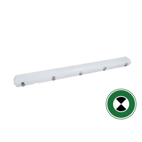 Energetic TEMPEST V Emergency LED Batten Light - Five-Colour, IP65, Optional Sensor-Energetic Lighting-Ozlighting.com.au