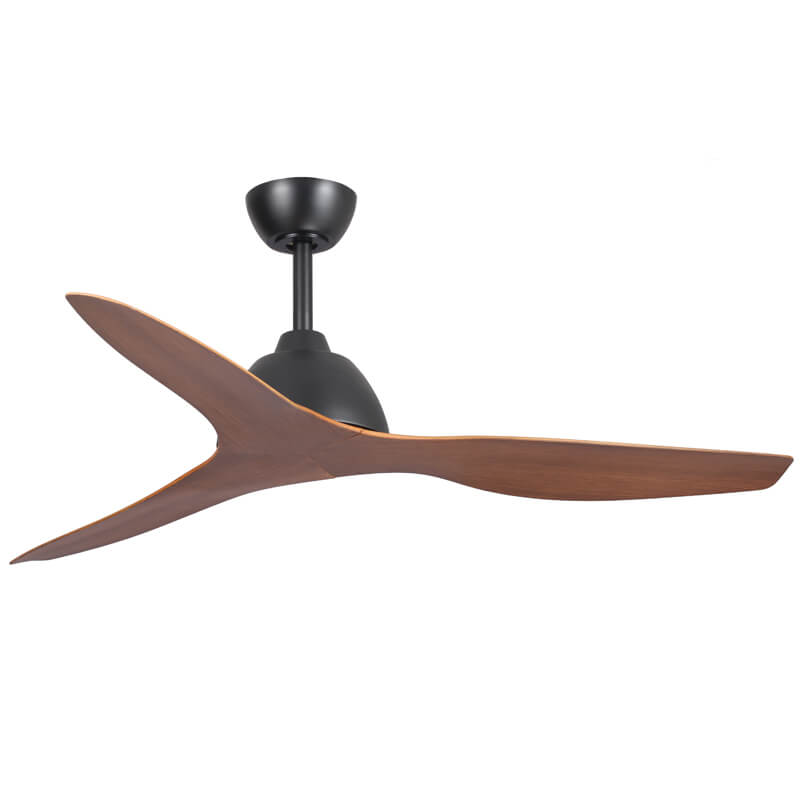Fanco BREEZE Ceiling Fan - Wall Control, Black with Koa Blades 52″-Fanco-Ozlighting.com.au