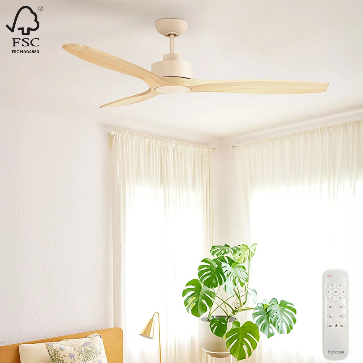 Fanco EarthFirst Wynd DC Ceiling Fan - Base Cap, 60″-Fanco-Ozlighting.com.au