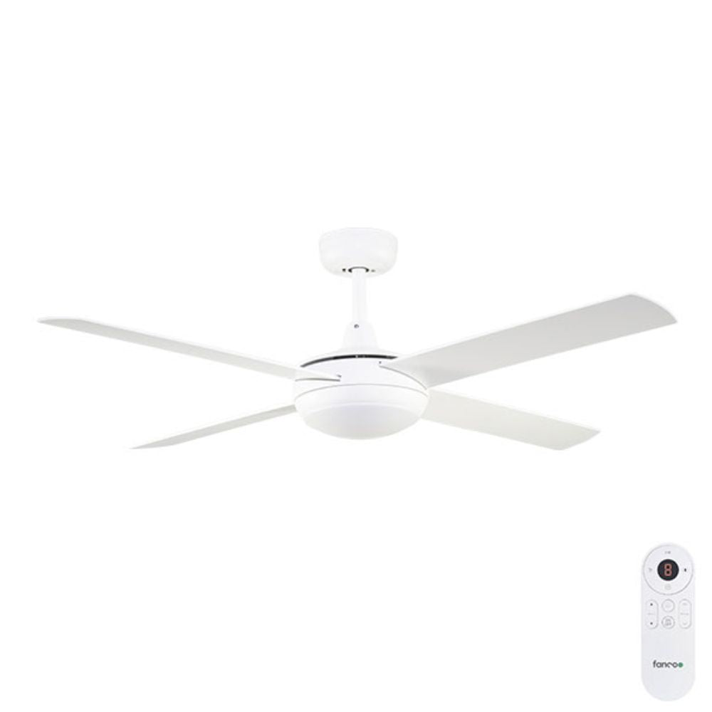 Fanco Eco Silent Deluxe - 4 Blade 52" 1320mm DC Ceiling Fan with LED Light-Fanco-Ozlighting.com.au