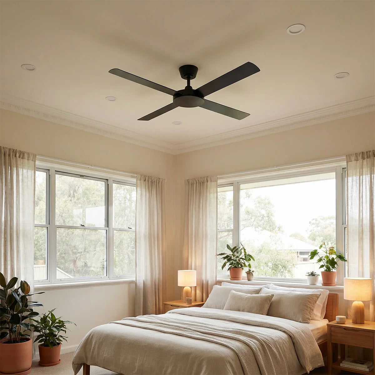Fanco Eco Silent Pro DC Ceiling Fan - Black 56″-Fanco-Ozlighting.com.au