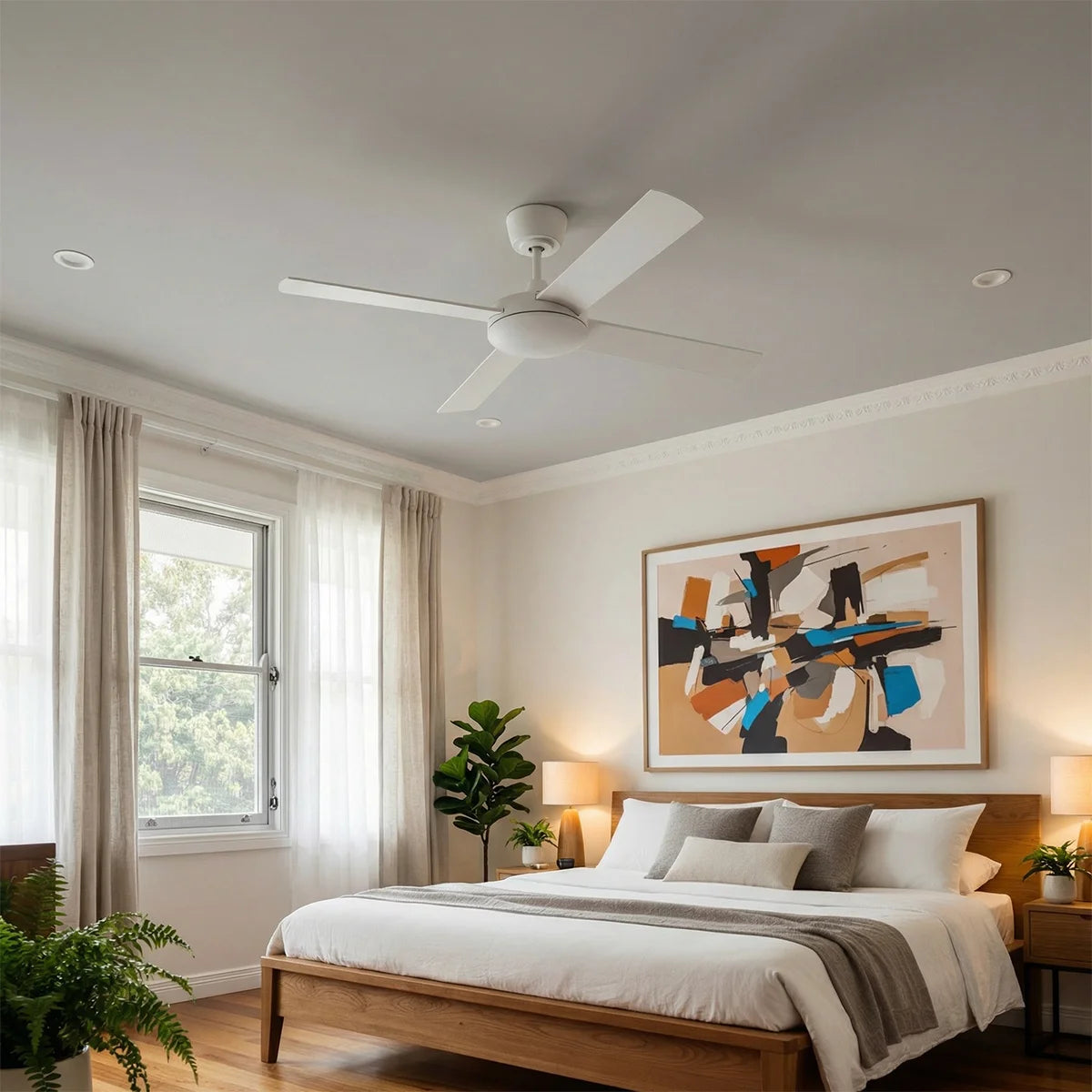Fanco Eco Silent Pro DC Ceiling Fan - White 48″-Fanco-Ozlighting.com.au