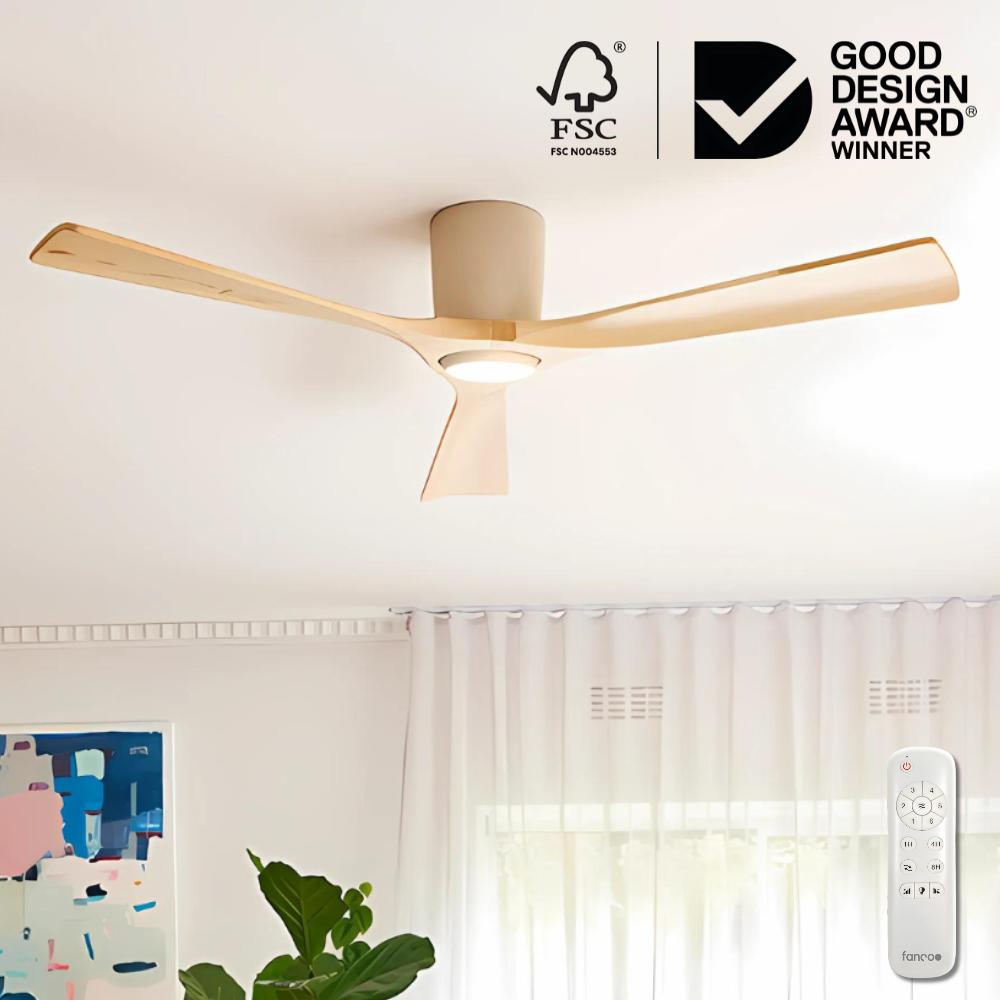 Fanco Gaia DC Ceiling Fan - Dimmable CCT LED Light, 48″-Fanco-Ozlighting.com.au
