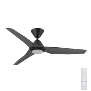 Fanco Infinity iD DC Ceiling Fan - CCT LED Light, Black 48″-Fanco-Ozlighting.com.au