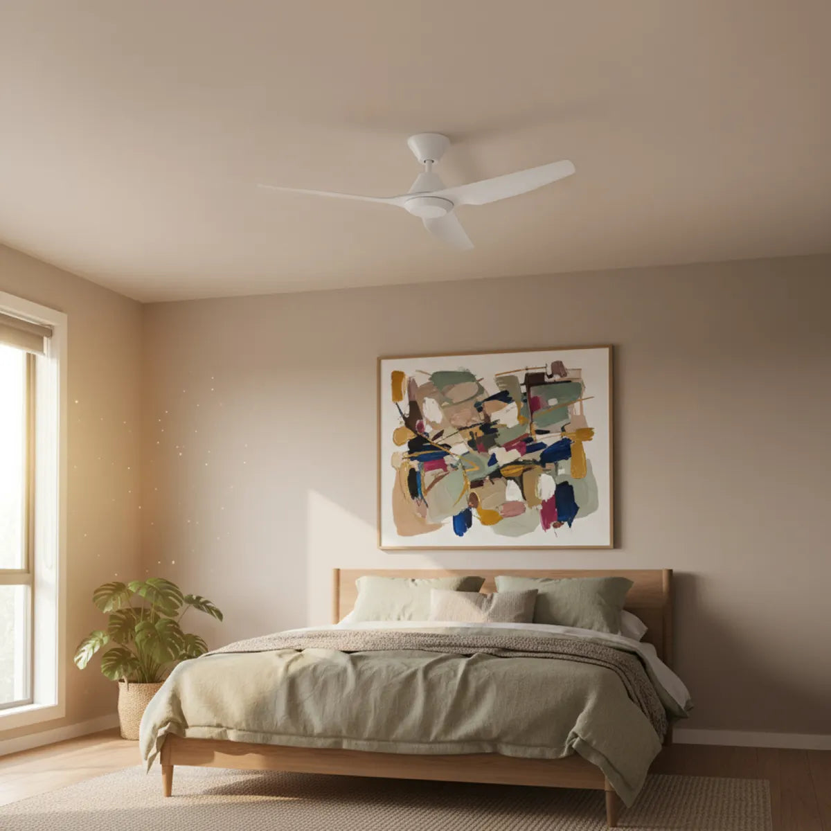 Fanco Infinity iD DC Ceiling Fan - CCT LED Light, White 48″-Fanco-Ozlighting.com.au