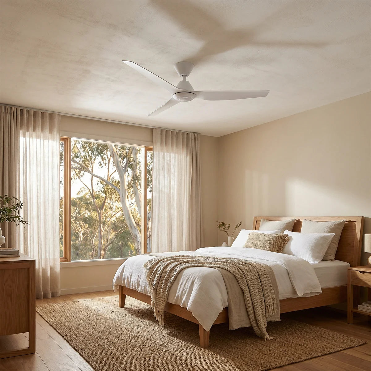 Fanco Infinity iD DC Ceiling Fan - CCT LED Light, White 54″-Fanco-Ozlighting.com.au