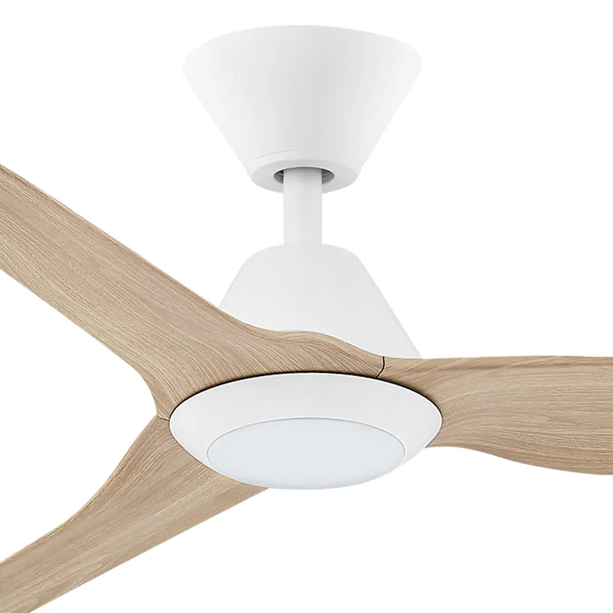 Fanco Infinity iD DC Ceiling Fan - CCT LED Light, White with Beechwood Blades 54″-Fanco-Ozlighting.com.au