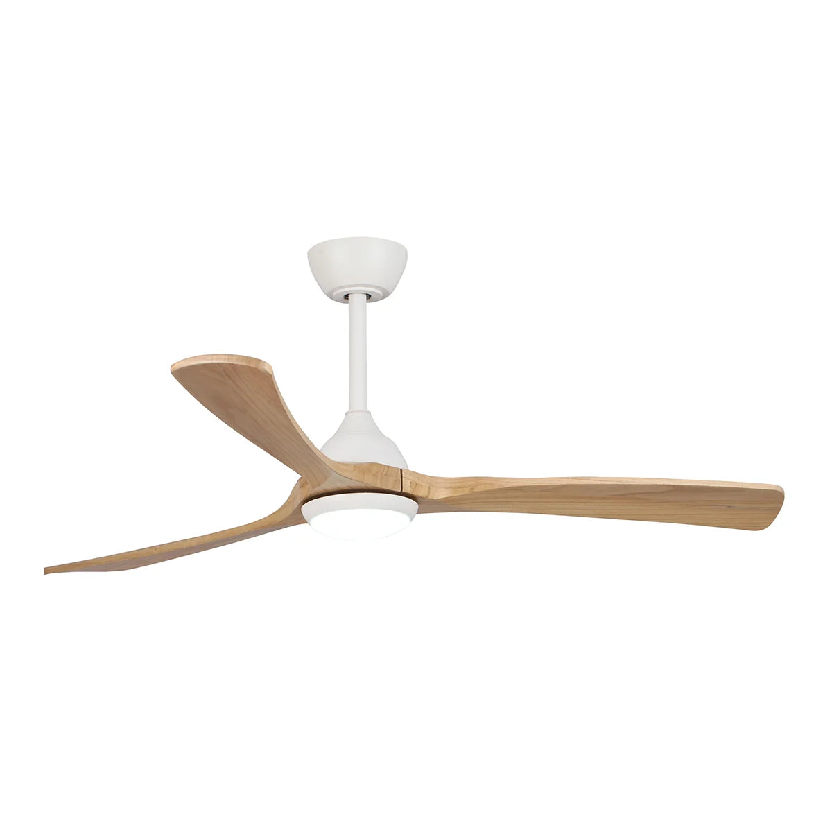 Fanco Sanctuary DC Ceiling Fan - CCT LED Light, White with Natural Blades 52″-Fanco-Ozlighting.com.au