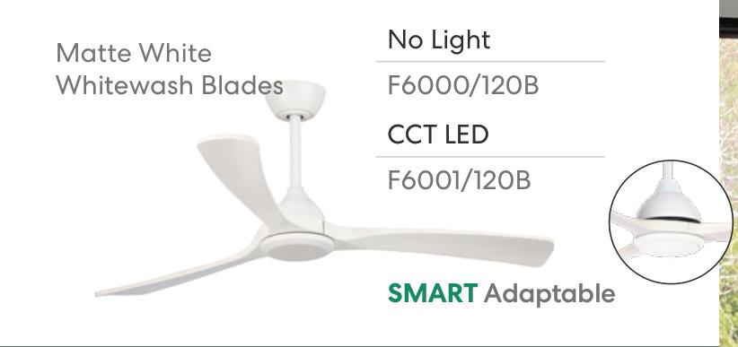 Fanco Sanctuary v2 DC - 52'' (132cm) - White (M) - Whitewash (B) - CCT LED-Fanco-Ozlighting.com.au