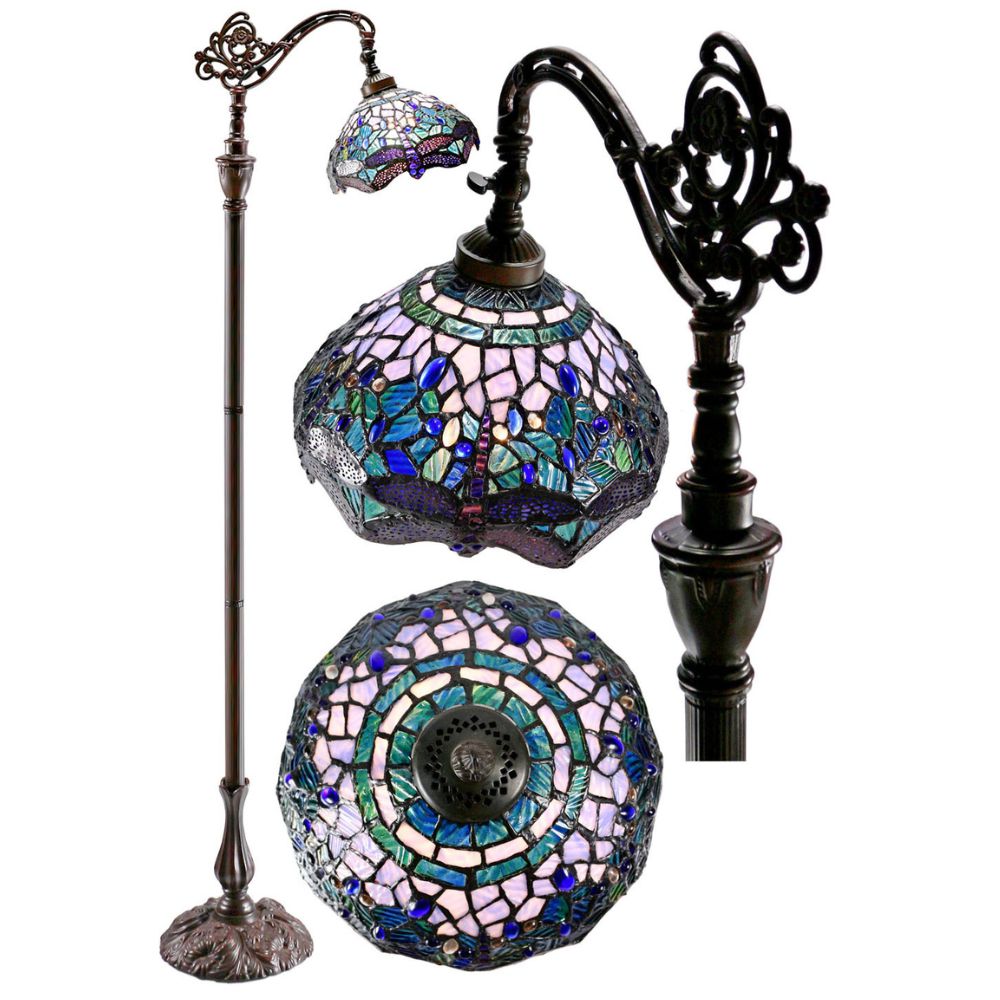 G&G Bros BLUE DRAGONFLY Floor Lamp - Edwardian-G&G Bros.-Ozlighting.com.au