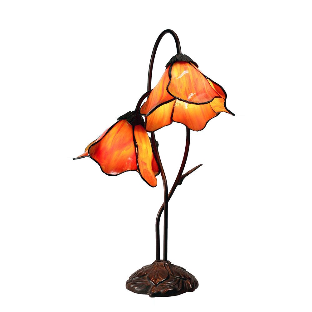 G&G Bros LOTUS TIFFANY Table Lamp - Twin-G&G Bros.-Ozlighting.com.au
