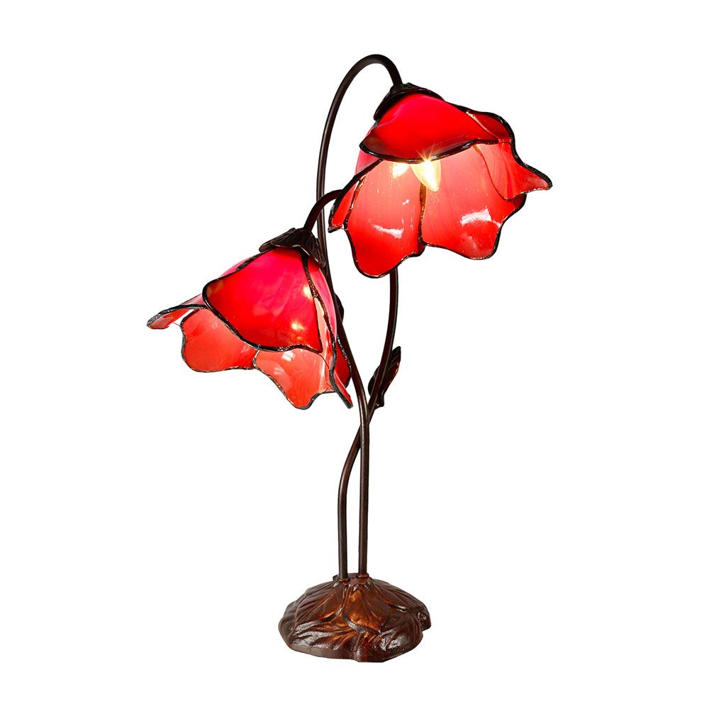 G&G Bros LOTUS TIFFANY Table Lamp - Twin-G&G Bros.-Ozlighting.com.au