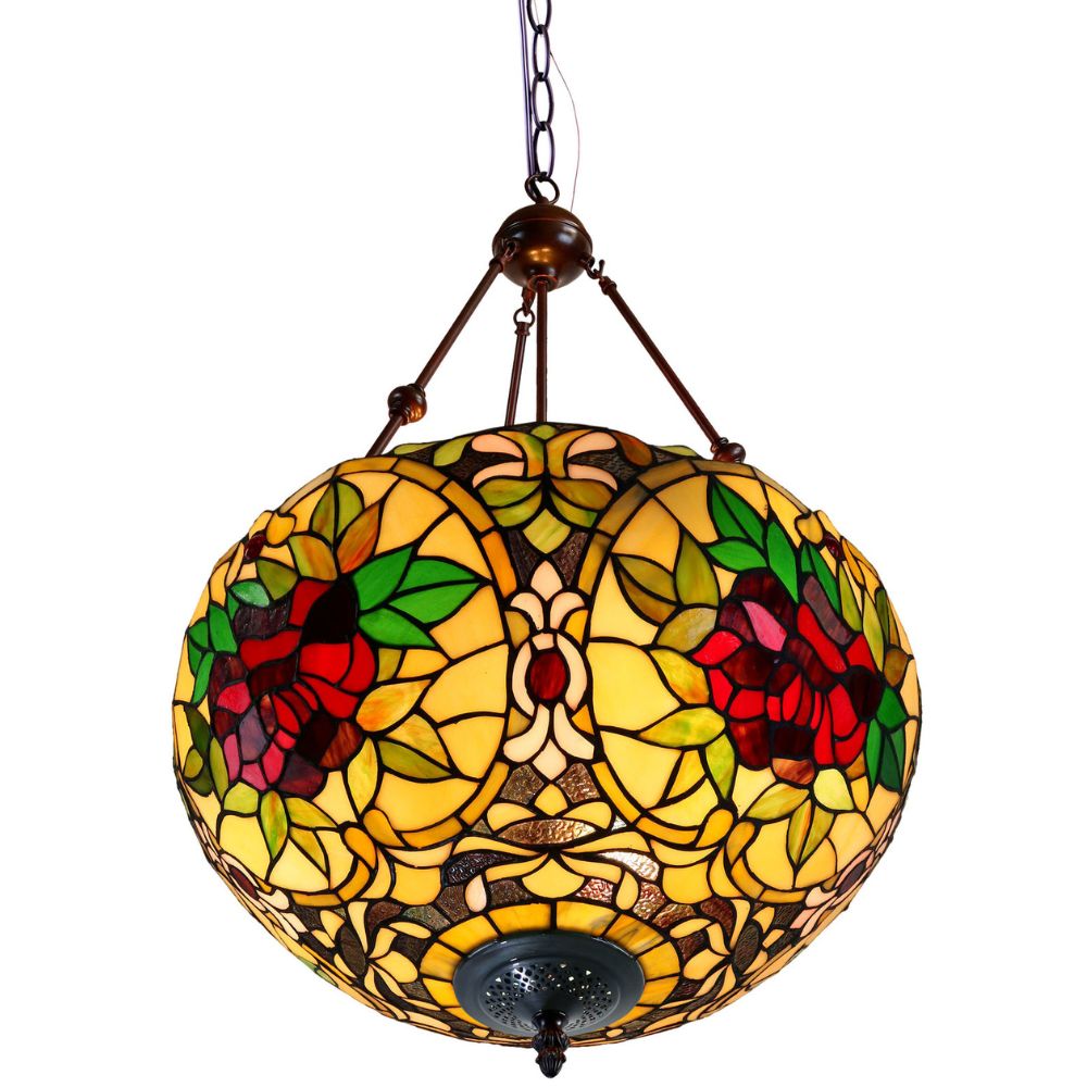 G&G Bros RED CAMELLIA Pendant - 2 Light-G&G Bros.-Ozlighting.com.au