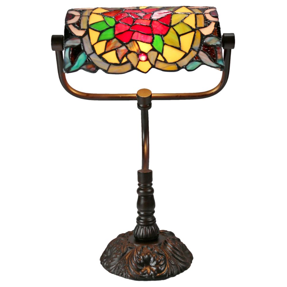 G&G Bros RED CAMELLIA Table Lamp - Bankers-G&G Bros.-Ozlighting.com.au