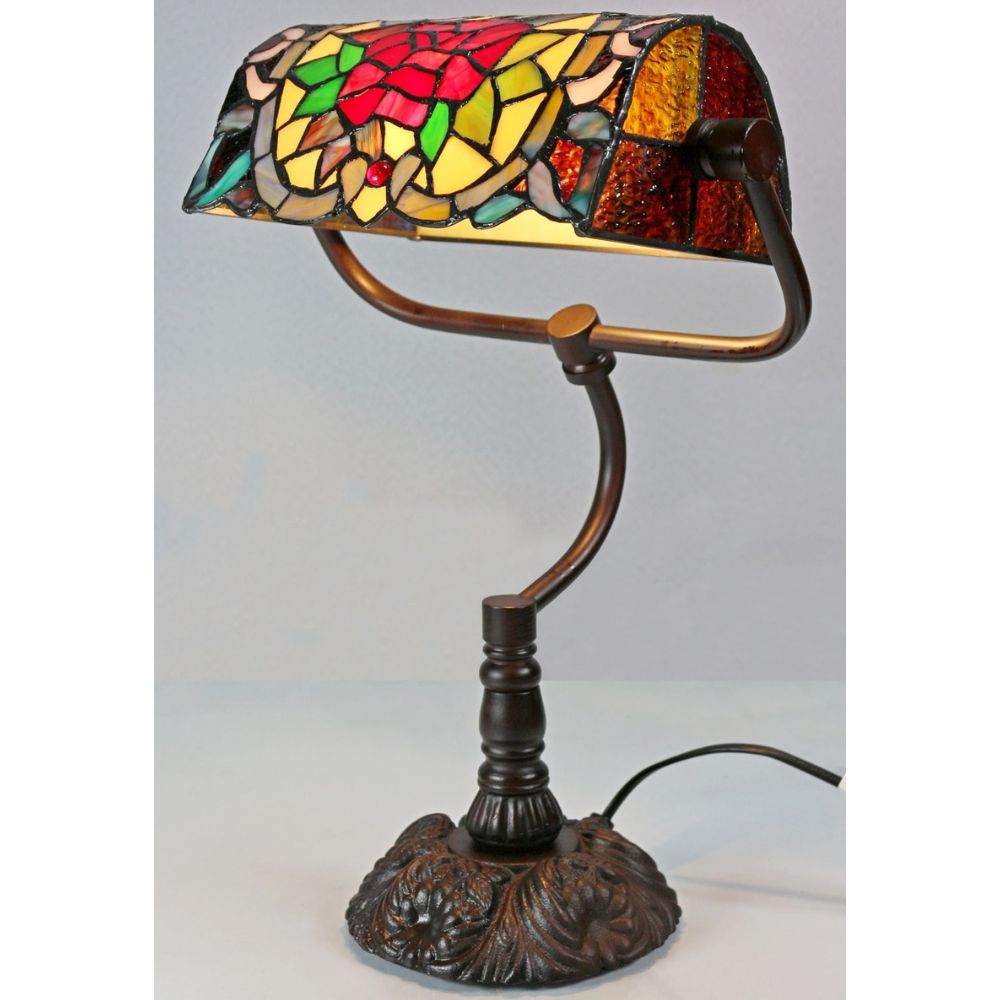 G&G Bros RED CAMELLIA Table Lamp - Bankers-G&G Bros.-Ozlighting.com.au