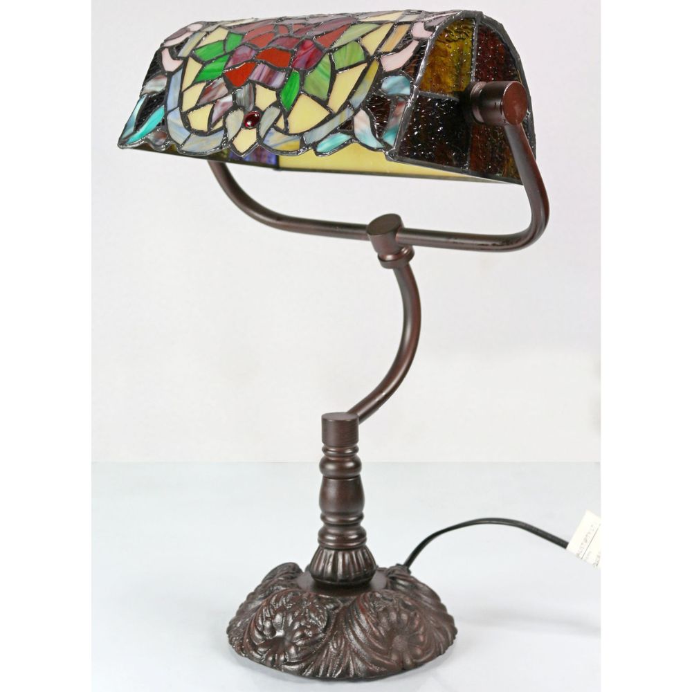 G&G Bros RED CAMELLIA Table Lamp - Bankers-G&G Bros.-Ozlighting.com.au