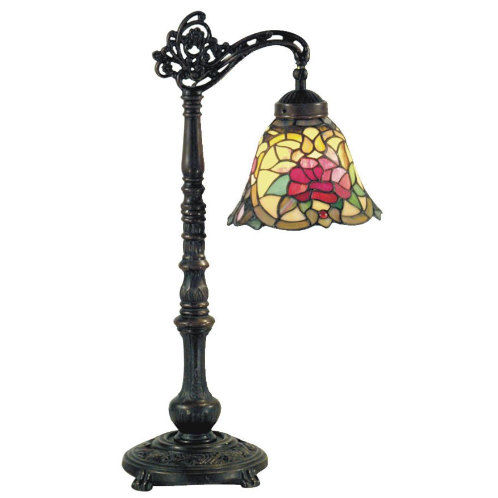 G&G Bros RED CAMELLIA Table Lamp - Edwardian-G&G Bros.-Ozlighting.com.au