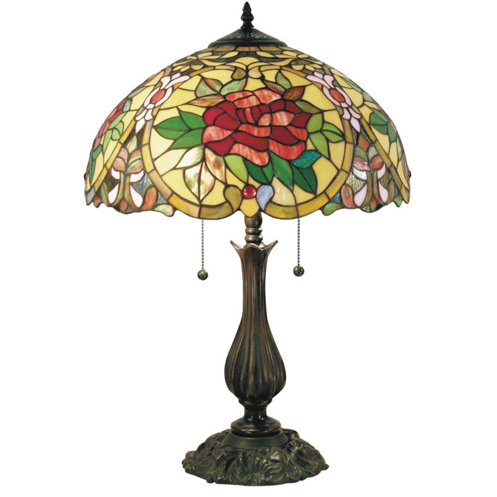 G&G Bros RED CAMELLIA Table Lamp - S/L-G&G Bros.-Ozlighting.com.au