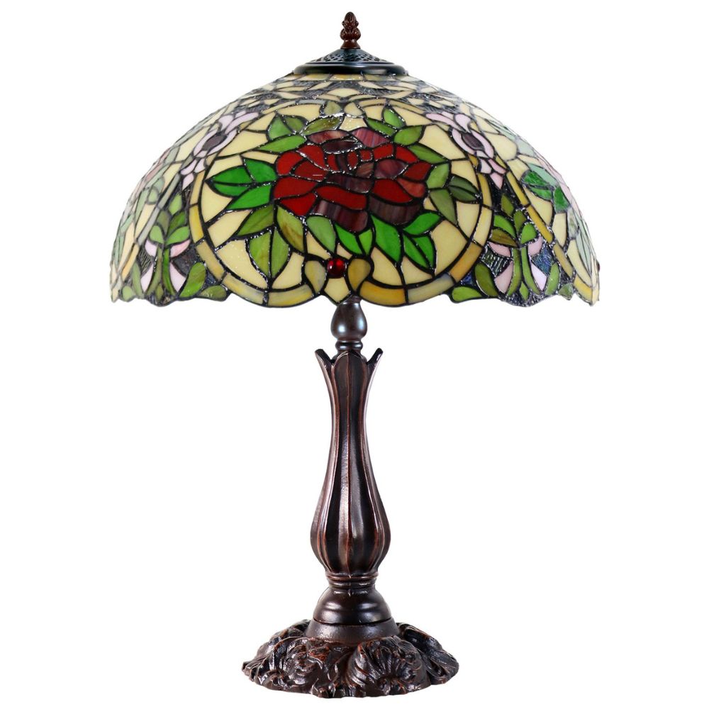 G&G Bros RED CAMELLIA Table Lamp - S/L-G&G Bros.-Ozlighting.com.au