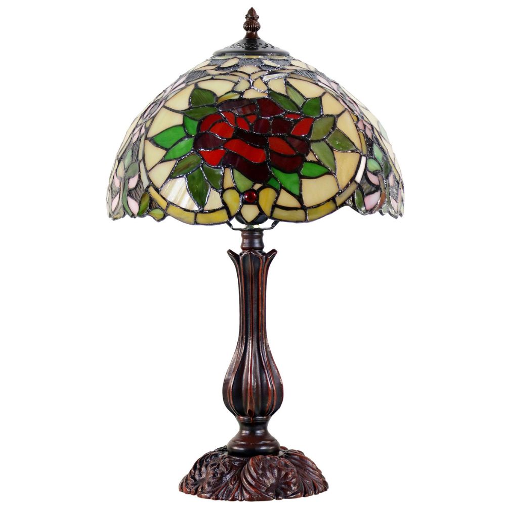 G&G Bros RED CAMELLIA Table Lamp - S/L-G&G Bros.-Ozlighting.com.au