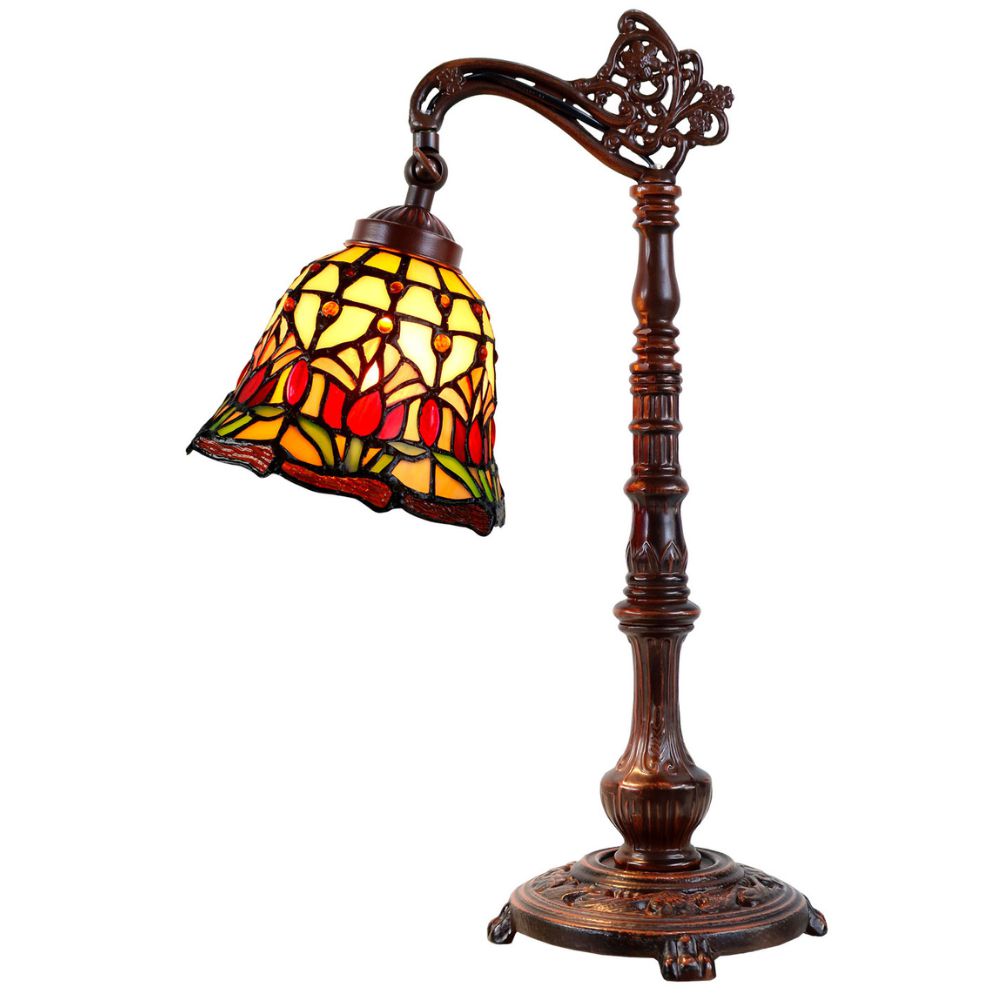 G&G Bros RED TULIP Table Lamp - Edwardian-G&G Bros.-Ozlighting.com.au