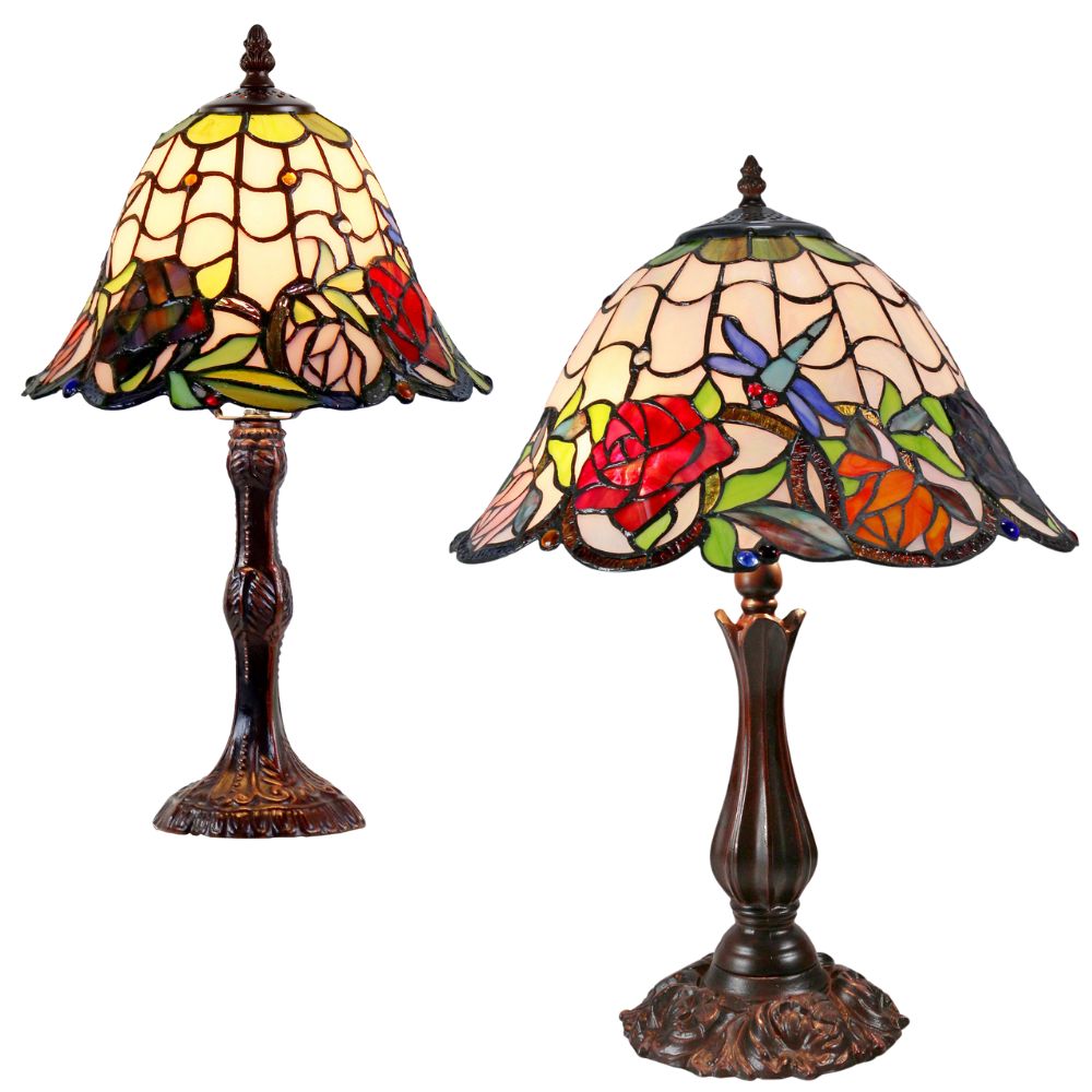 G&G Bros ROSE & DRAGONFLY Table Lamp - S/L-G&G Bros.-Ozlighting.com.au